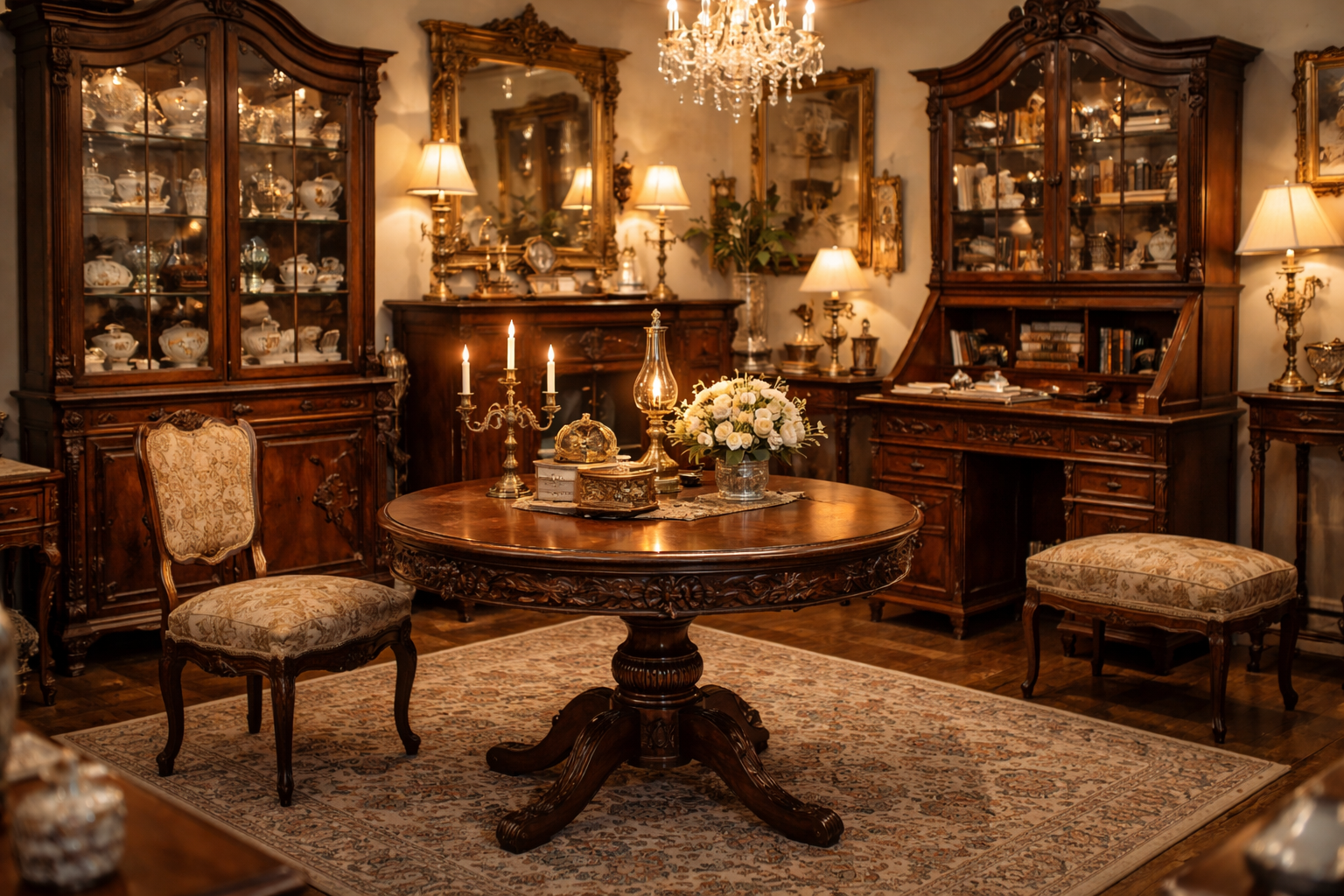 Antique store showroom interior